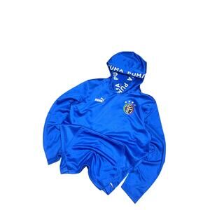 Puma FIGC Italy National Football Track Jacket Mens Blue Italia Soccer
